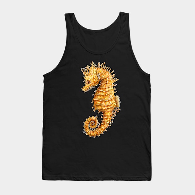 Yellow seahorse Hippocampus Tank Top by chloeyzoard